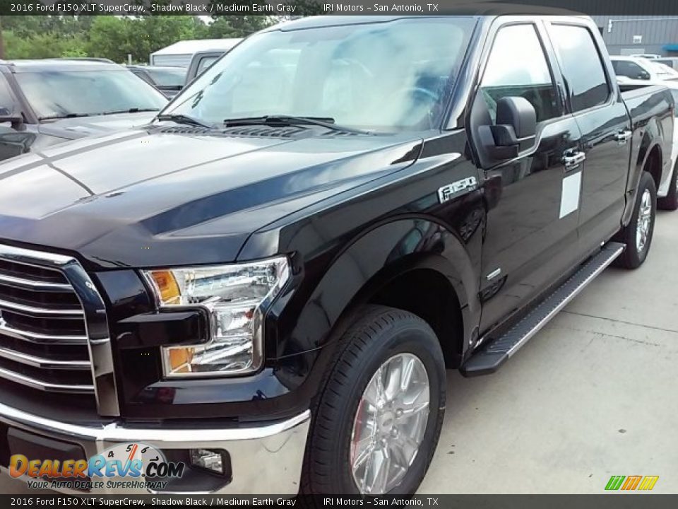 2016 Ford F150 XLT SuperCrew Shadow Black / Medium Earth Gray Photo #33