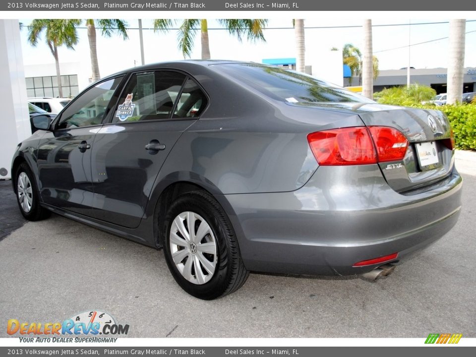 2013 Volkswagen Jetta S Sedan Platinum Gray Metallic / Titan Black Photo #7