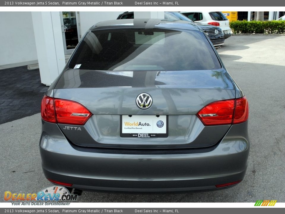 2013 Volkswagen Jetta S Sedan Platinum Gray Metallic / Titan Black Photo #8