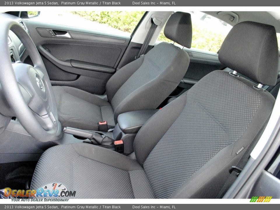 2013 Volkswagen Jetta S Sedan Platinum Gray Metallic / Titan Black Photo #14