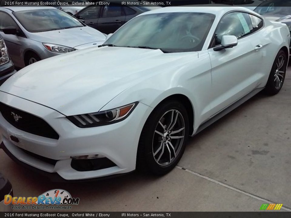 2016 Ford Mustang EcoBoost Coupe Oxford White / Ebony Photo #30