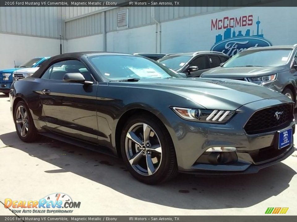2016 Ford Mustang V6 Convertible Magnetic Metallic / Ebony Photo #4