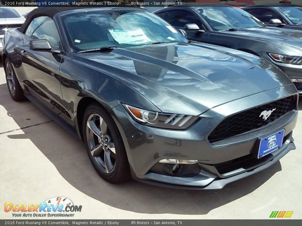 2016 Ford Mustang V6 Convertible Magnetic Metallic / Ebony Photo #5