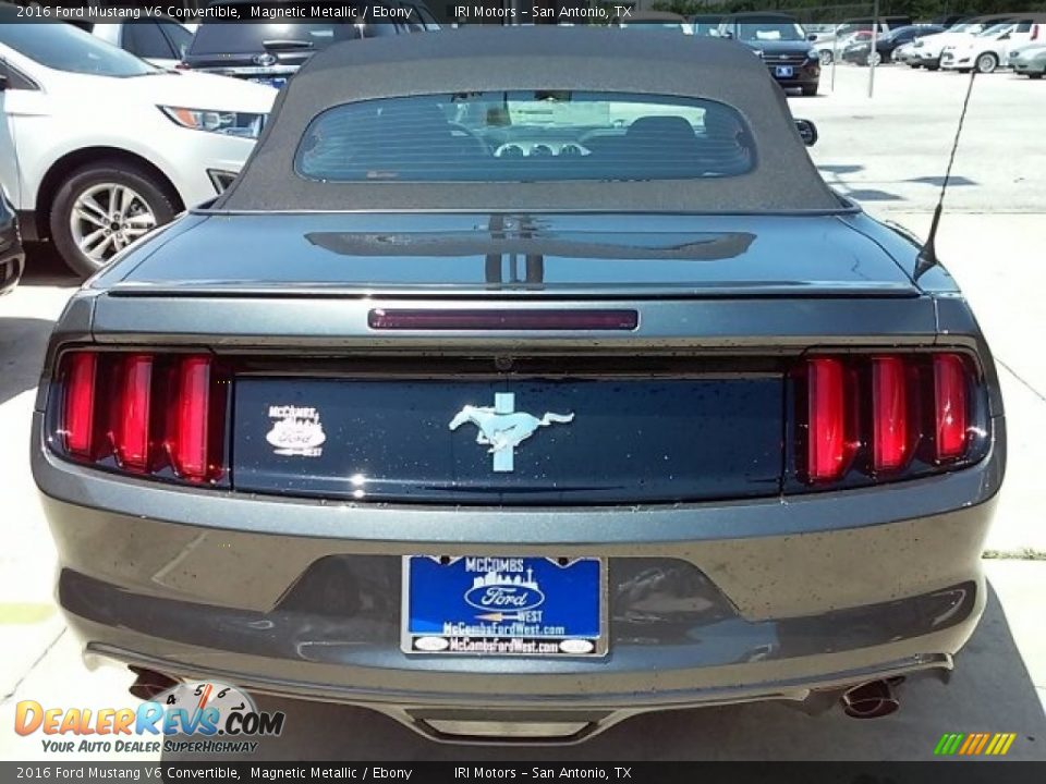 2016 Ford Mustang V6 Convertible Magnetic Metallic / Ebony Photo #13