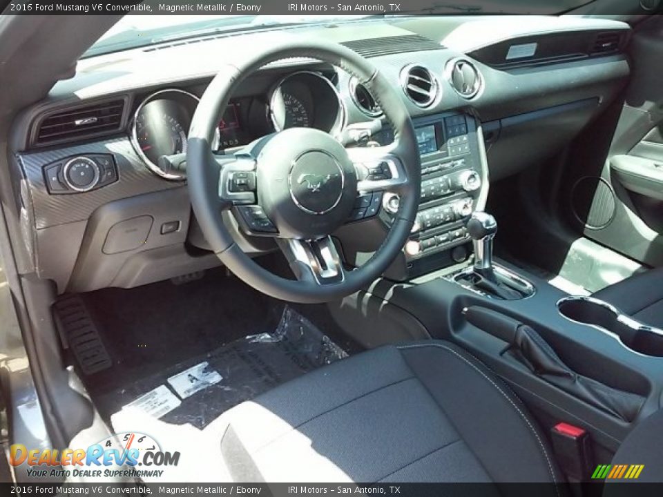2016 Ford Mustang V6 Convertible Magnetic Metallic / Ebony Photo #23
