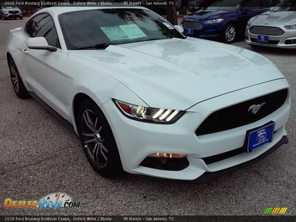 2016 Ford Mustang EcoBoost Coupe Oxford White / Ebony Photo #1