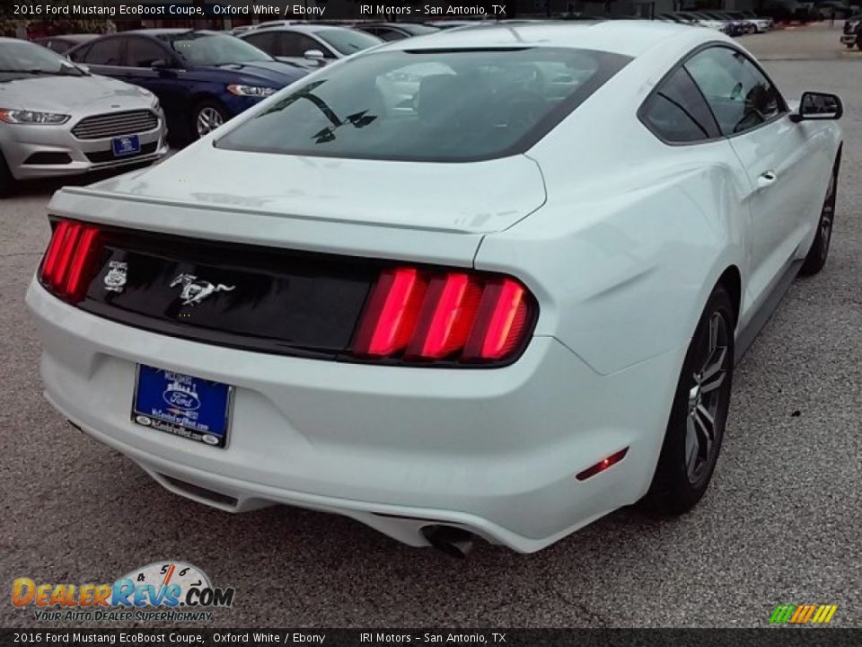 2016 Ford Mustang EcoBoost Coupe Oxford White / Ebony Photo #12