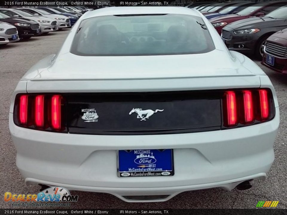 2016 Ford Mustang EcoBoost Coupe Oxford White / Ebony Photo #13