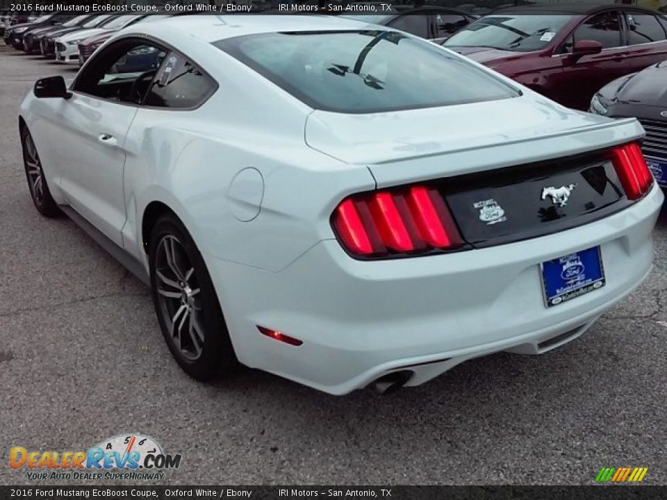 2016 Ford Mustang EcoBoost Coupe Oxford White / Ebony Photo #15
