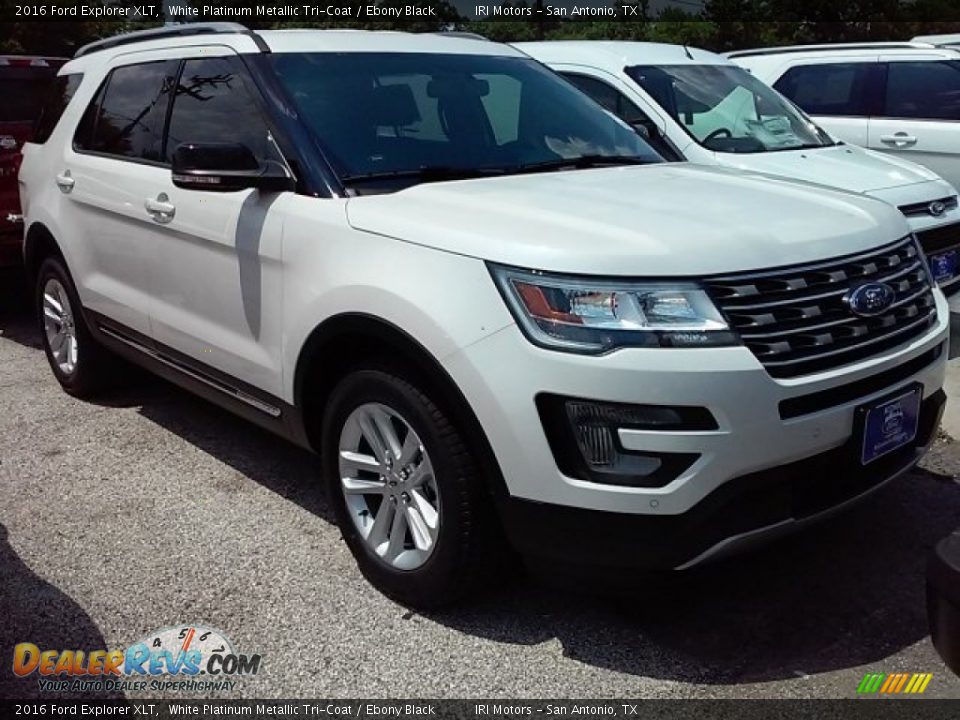 2016 Ford Explorer XLT White Platinum Metallic Tri-Coat / Ebony Black Photo #1