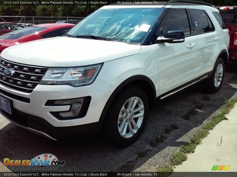 2016 Ford Explorer XLT White Platinum Metallic Tri-Coat / Ebony Black Photo #3