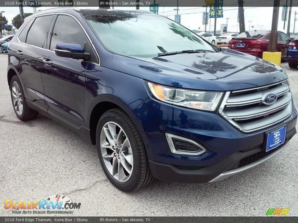 2016 Ford Edge Titanium Kona Blue / Ebony Photo #1