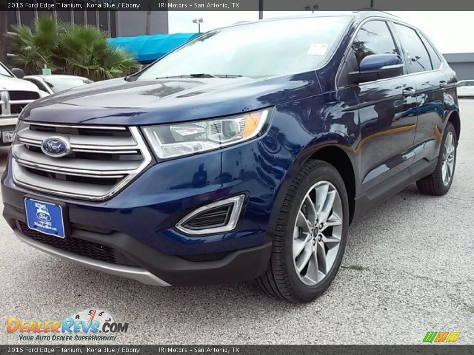 2016 Ford Edge Titanium Kona Blue / Ebony Photo #20