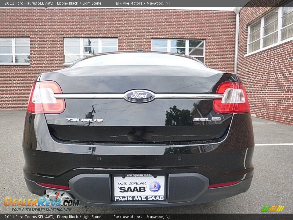 2011 Ford Taurus SEL AWD Ebony Black / Light Stone Photo #4