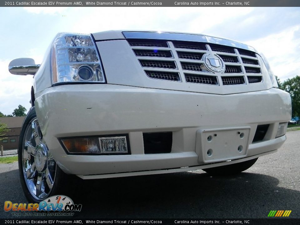 2011 Cadillac Escalade ESV Premium AWD White Diamond Tricoat / Cashmere/Cocoa Photo #1