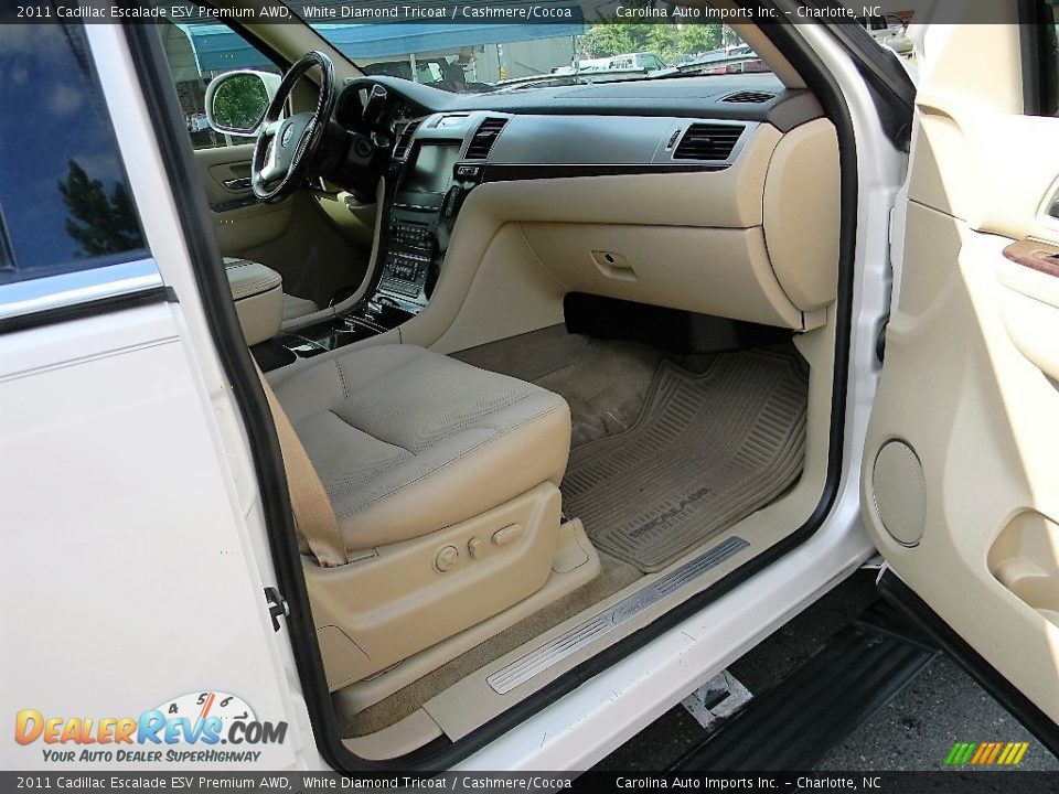 2011 Cadillac Escalade ESV Premium AWD White Diamond Tricoat / Cashmere/Cocoa Photo #23