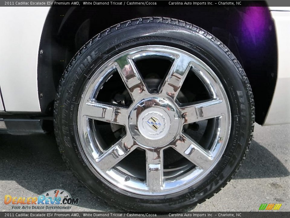 2011 Cadillac Escalade ESV Premium AWD White Diamond Tricoat / Cashmere/Cocoa Photo #26