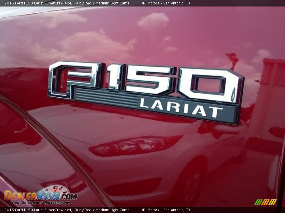 2016 Ford F150 Lariat SuperCrew 4x4 Ruby Red / Medium Light Camel Photo #32