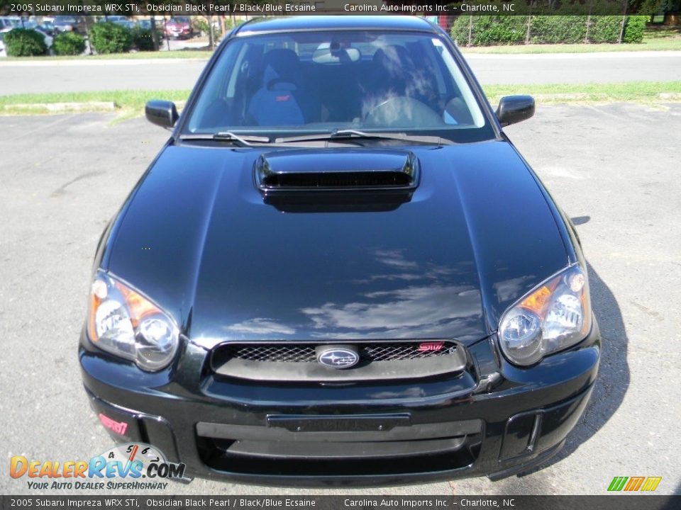 2005 Subaru Impreza WRX STi Obsidian Black Pearl / Black/Blue Ecsaine Photo #5