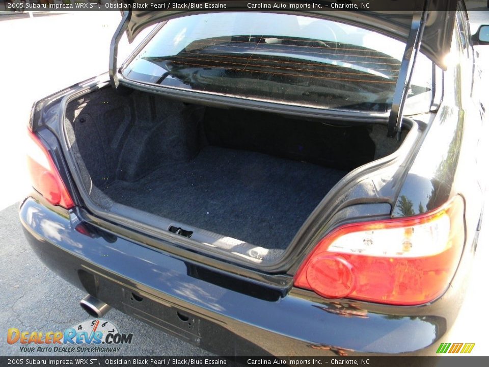 2005 Subaru Impreza WRX STi Obsidian Black Pearl / Black/Blue Ecsaine Photo #22