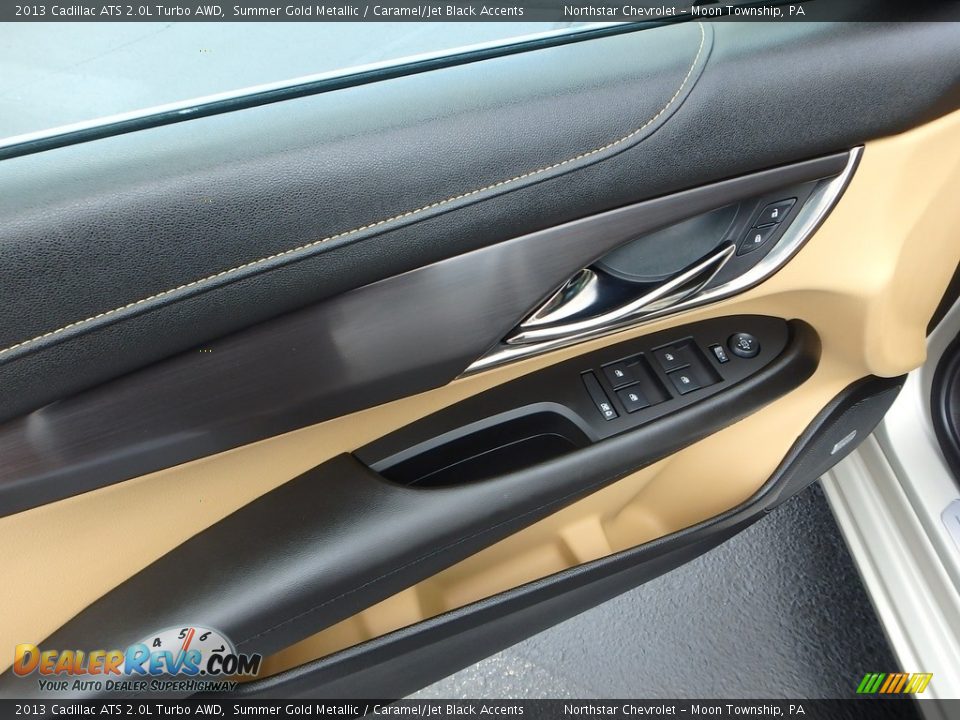 2013 Cadillac ATS 2.0L Turbo AWD Summer Gold Metallic / Caramel/Jet Black Accents Photo #24