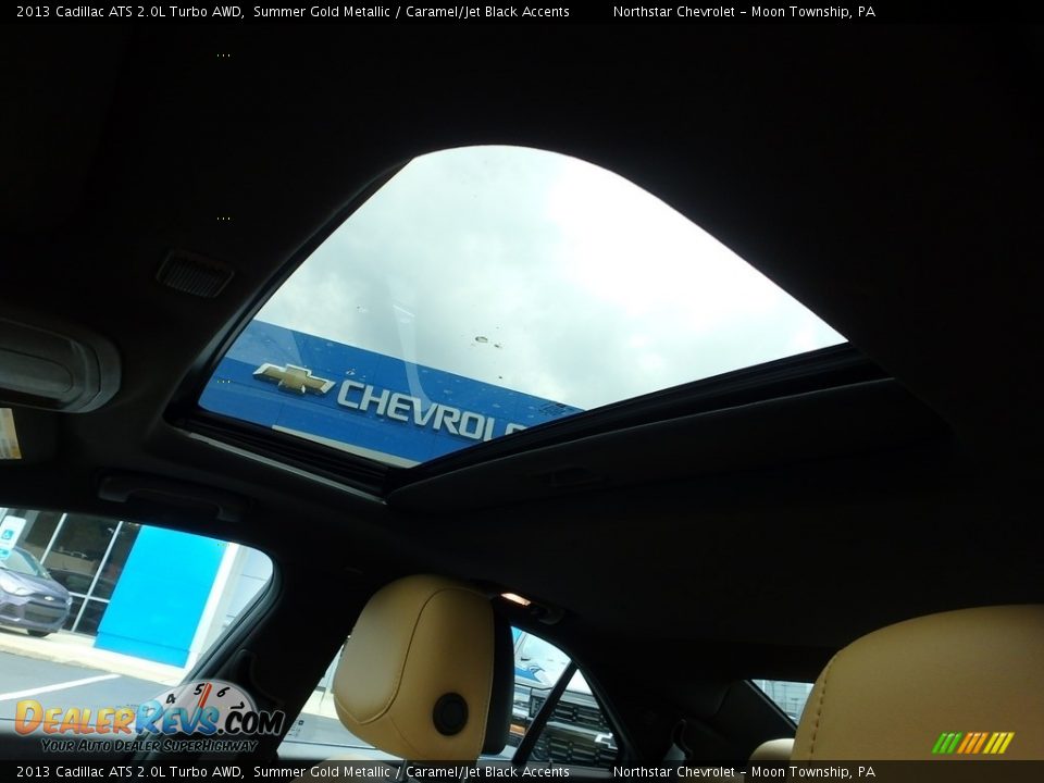 2013 Cadillac ATS 2.0L Turbo AWD Summer Gold Metallic / Caramel/Jet Black Accents Photo #26
