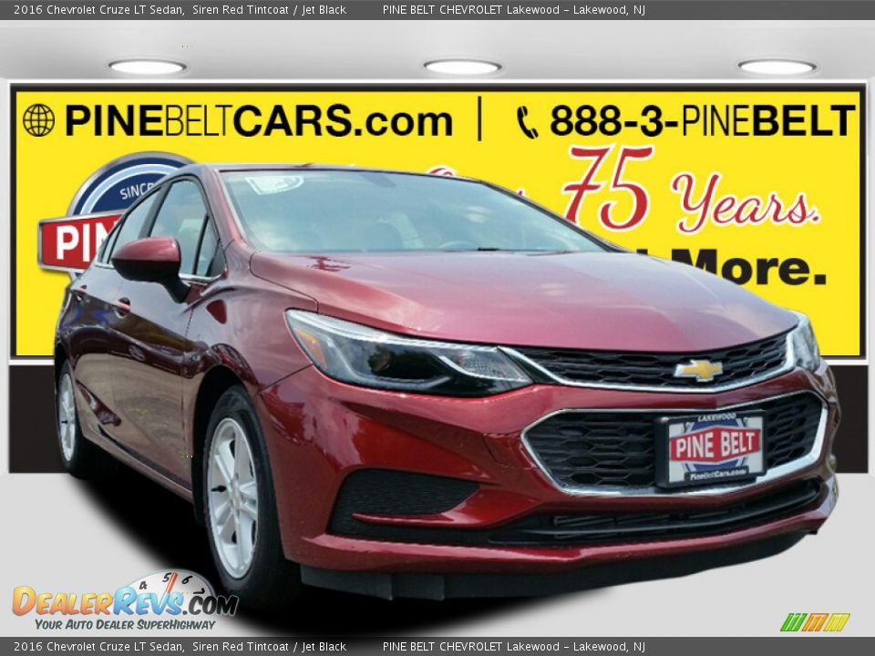 2016 Chevrolet Cruze LT Sedan Siren Red Tintcoat / Jet Black Photo #1