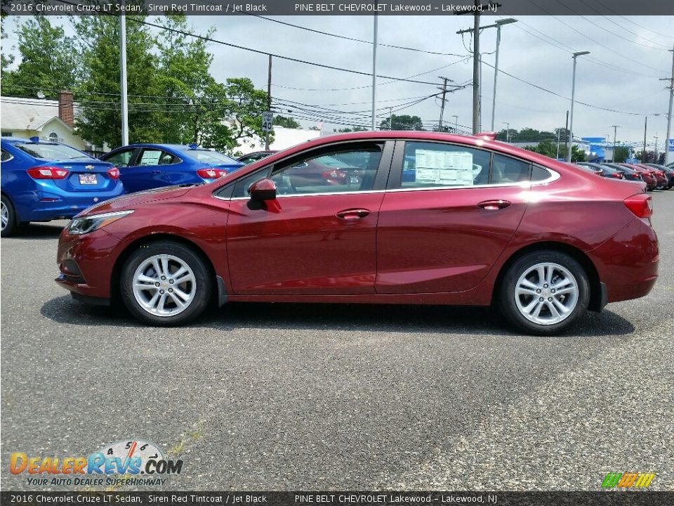 2016 Chevrolet Cruze LT Sedan Siren Red Tintcoat / Jet Black Photo #3