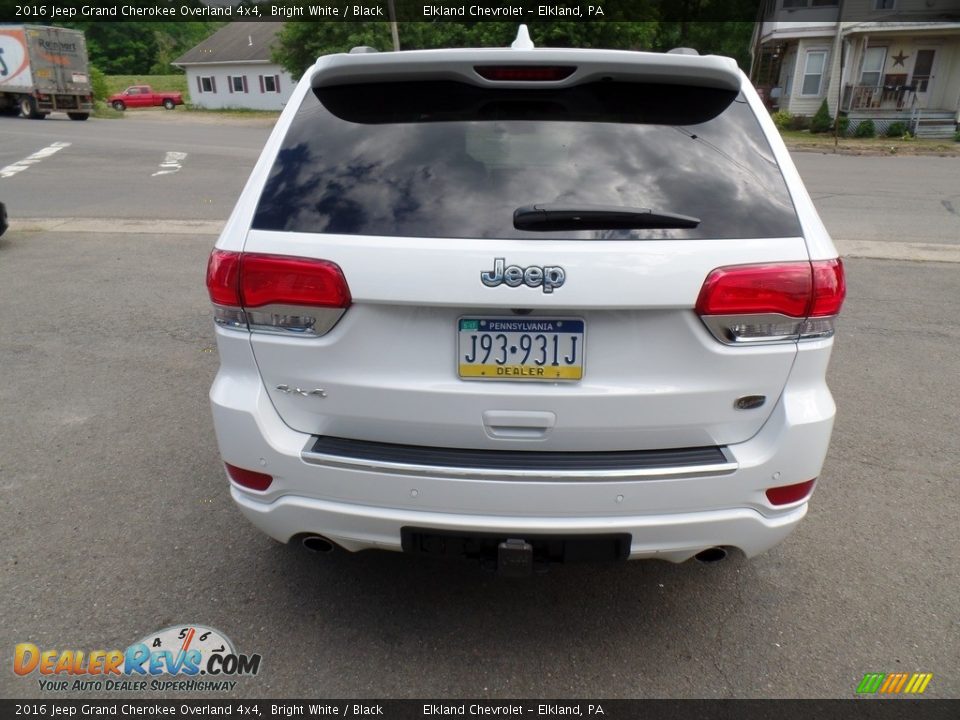 2016 Jeep Grand Cherokee Overland 4x4 Bright White / Black Photo #6