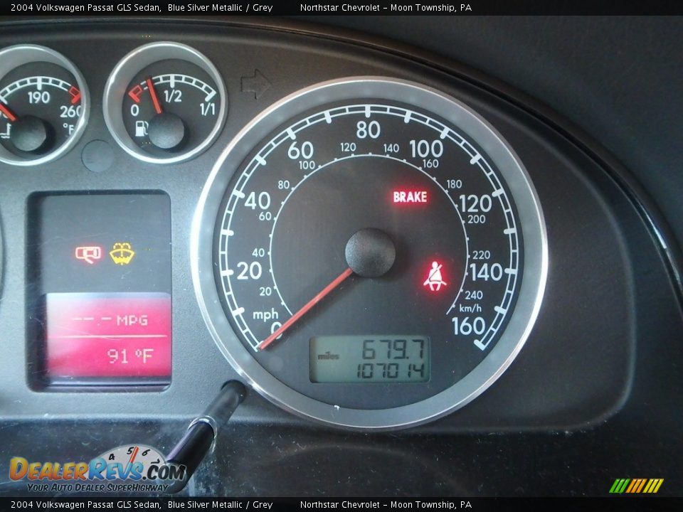 2004 Volkswagen Passat GLS Sedan Blue Silver Metallic / Grey Photo #15