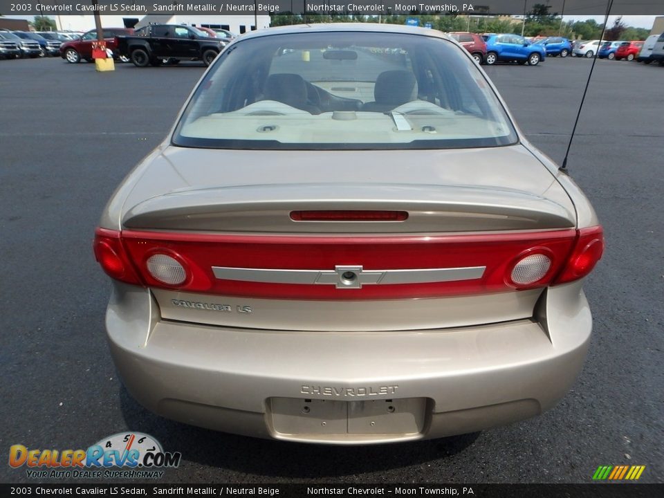 2003 Chevrolet Cavalier LS Sedan Sandrift Metallic / Neutral Beige Photo #3