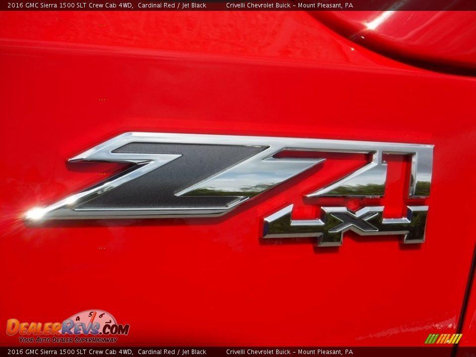 2016 GMC Sierra 1500 SLT Crew Cab 4WD Cardinal Red / Jet Black Photo #3
