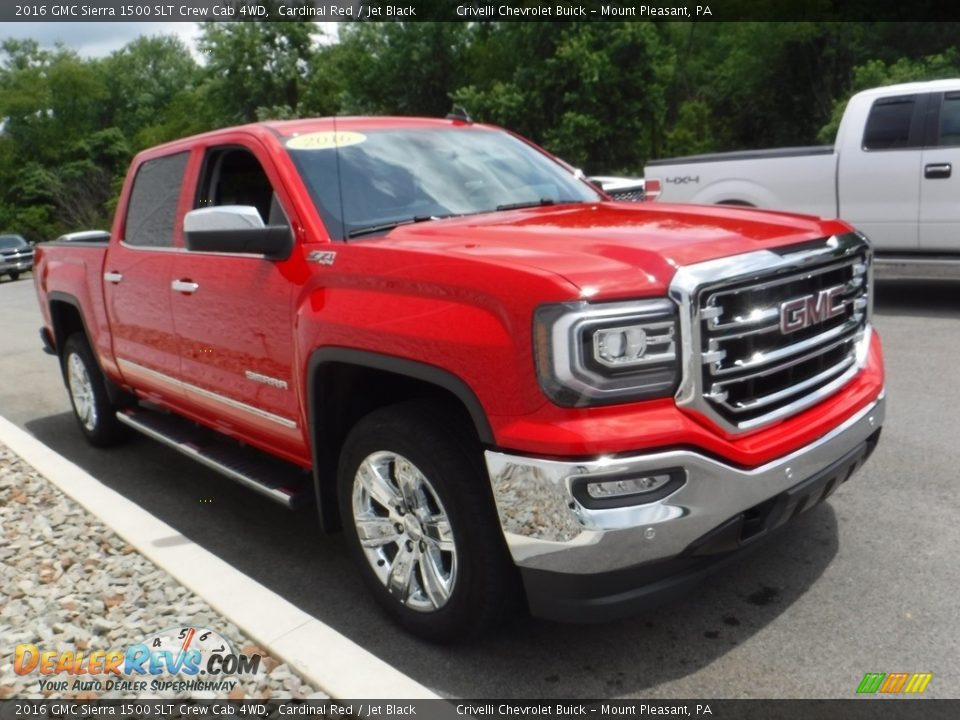 2016 GMC Sierra 1500 SLT Crew Cab 4WD Cardinal Red / Jet Black Photo #7
