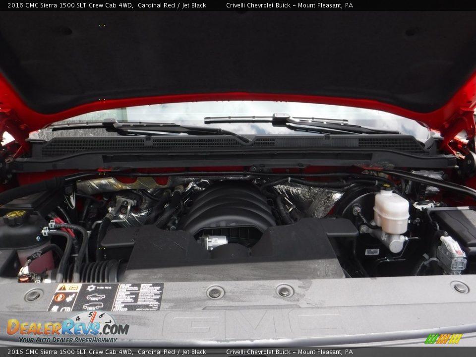 2016 GMC Sierra 1500 SLT Crew Cab 4WD Cardinal Red / Jet Black Photo #15