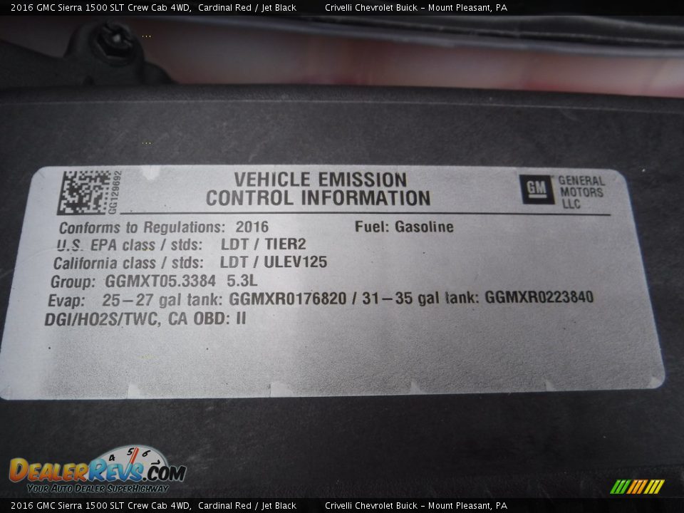 2016 GMC Sierra 1500 SLT Crew Cab 4WD Cardinal Red / Jet Black Photo #16