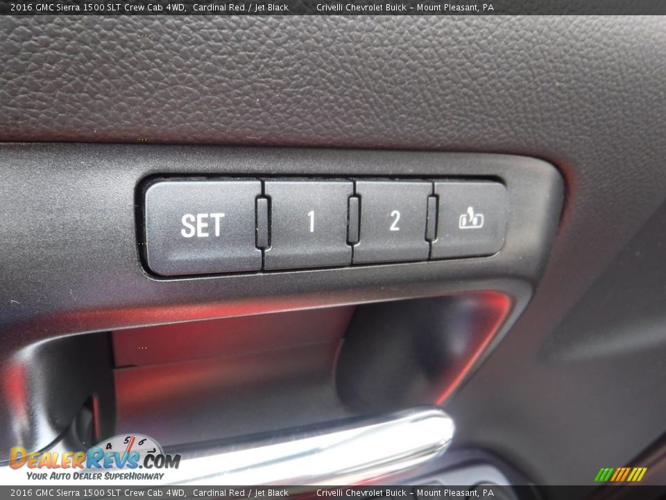 2016 GMC Sierra 1500 SLT Crew Cab 4WD Cardinal Red / Jet Black Photo #20