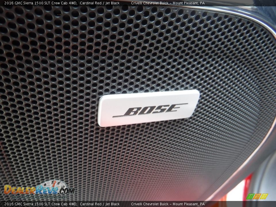 2016 GMC Sierra 1500 SLT Crew Cab 4WD Cardinal Red / Jet Black Photo #21