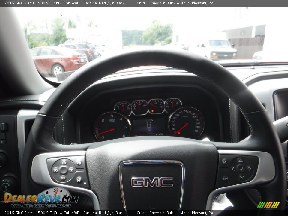 2016 GMC Sierra 1500 SLT Crew Cab 4WD Cardinal Red / Jet Black Photo #31