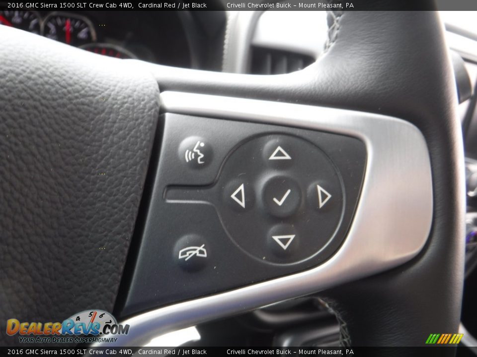 2016 GMC Sierra 1500 SLT Crew Cab 4WD Cardinal Red / Jet Black Photo #32