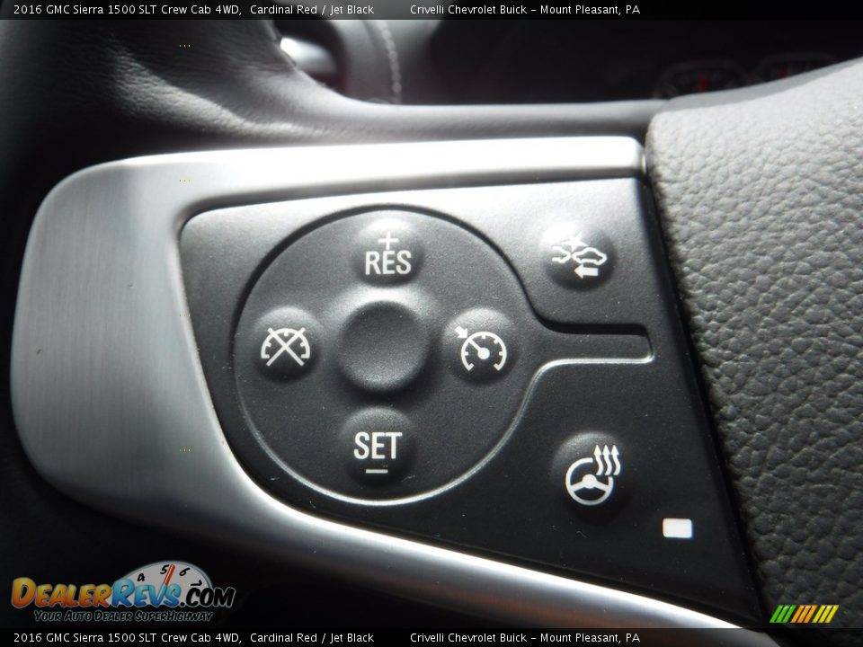 2016 GMC Sierra 1500 SLT Crew Cab 4WD Cardinal Red / Jet Black Photo #33
