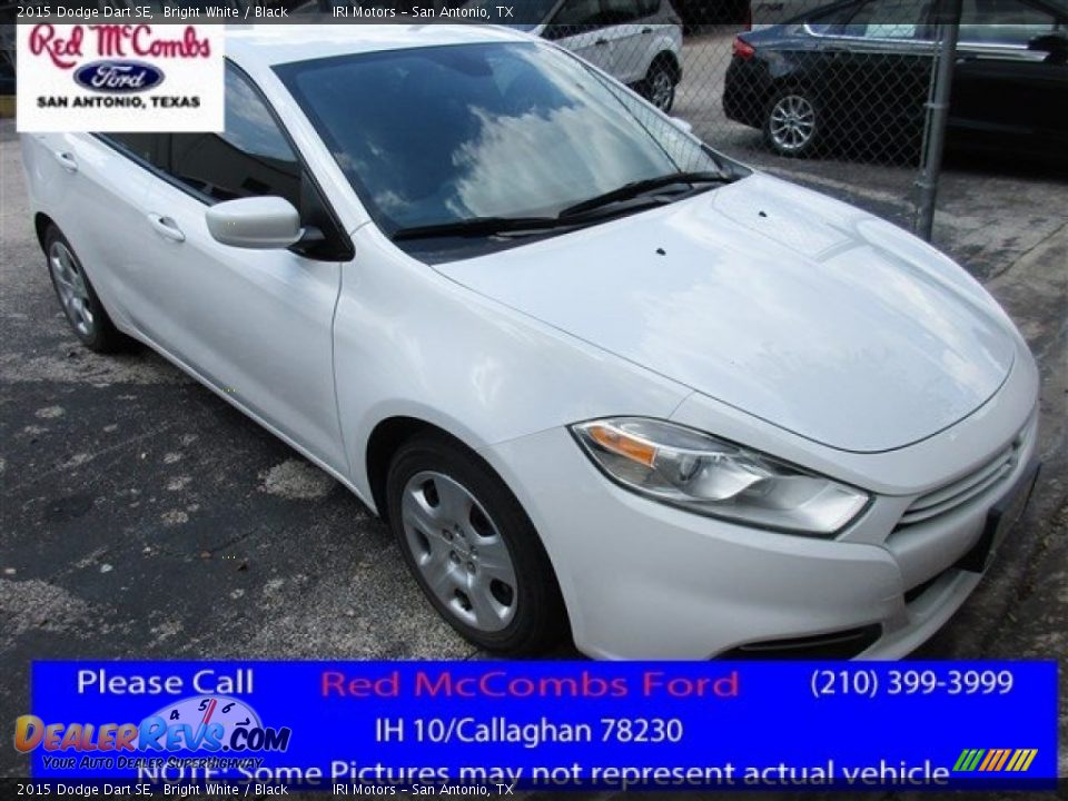 2015 Dodge Dart SE Bright White / Black Photo #1