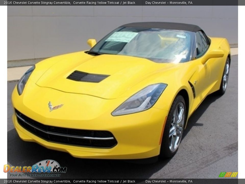 2016 Chevrolet Corvette Stingray Convertible Corvette Racing Yellow Tintcoat / Jet Black Photo #15