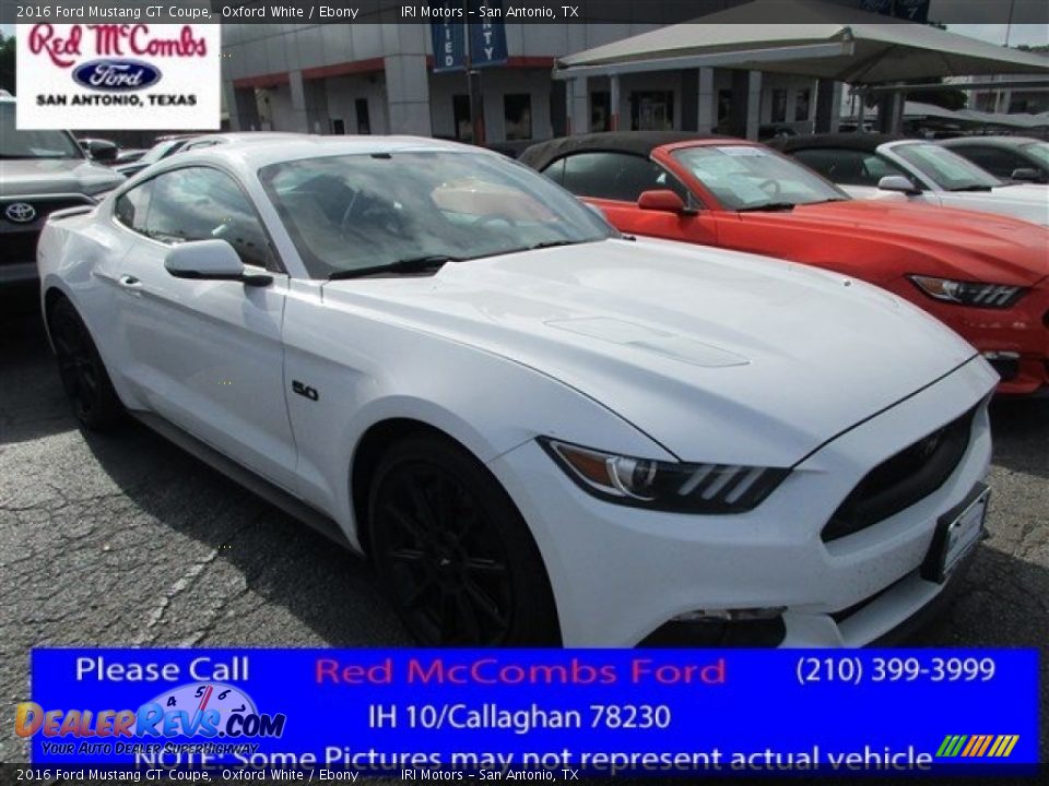 2016 Ford Mustang GT Coupe Oxford White / Ebony Photo #1