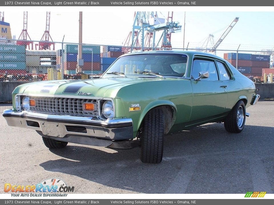 1973 Chevrolet Nova Coupe Light Green Metallic / Black Photo #1