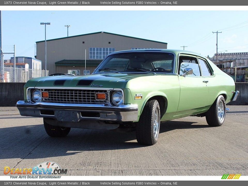 1973 Chevrolet Nova Coupe Light Green Metallic / Black Photo #2