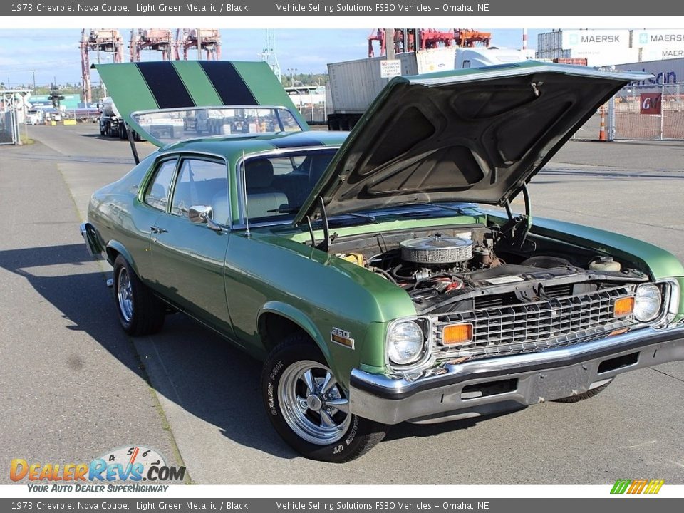 1973 Chevrolet Nova Coupe Light Green Metallic / Black Photo #24