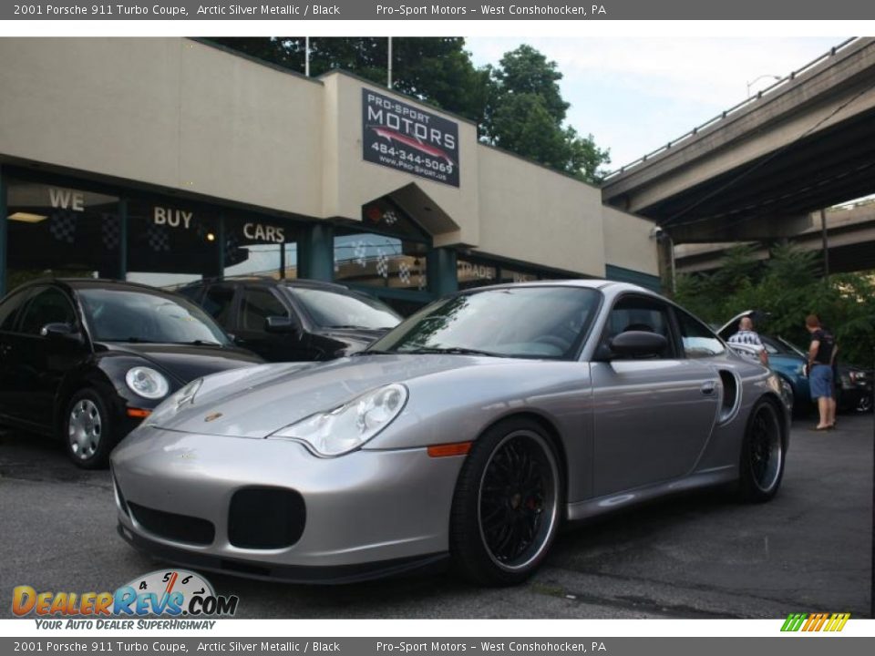 2001 Porsche 911 Turbo Coupe Arctic Silver Metallic / Black Photo #1