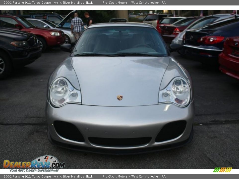 2001 Porsche 911 Turbo Coupe Arctic Silver Metallic / Black Photo #2