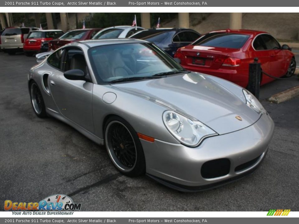 2001 Porsche 911 Turbo Coupe Arctic Silver Metallic / Black Photo #5