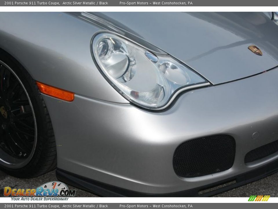 2001 Porsche 911 Turbo Coupe Arctic Silver Metallic / Black Photo #6